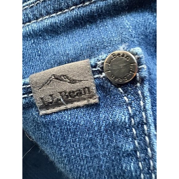 L.L. Bean Womens Straight Leg Blue Denim Jeans Size 6 Medium Cotton Blend Made I - Picture 5 of 10